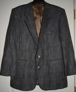 Evan-Picone Blazer Men's Size 42R Windowpane Houndstooth Sport Coat Jacket EUC