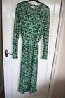 NwT - Marks and Spencers - Green, Black, White Mix, Plisse Dress Size 16