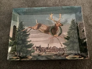 John Derian for Target Reindeer Melamine Handled Serving Tray   Free Shipping - Picture 1 of 1