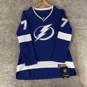 Fanatics Tampa Bay Lighting NHL Hockey Jersey Blue #77 Hedman Women's M NEW - Picture 1 of 7
