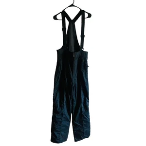 Mens Head Skiwear Overall Pant Medium Black Lined Filled Adjustable Strap Zip - Picture 1 of 8