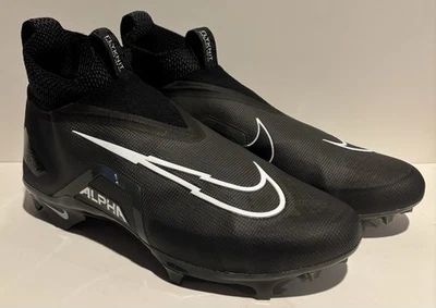 Nike Alpha Menace Elite 3 P Football Cleats Size 13 Black White Grey DM1792-004 - Image 1 of 4