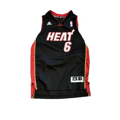 Camiseta Miami Heat LeBron James #6 NBA Juvenil Longitud Media +2 Adidas Baloncesto Foto 1 de 4