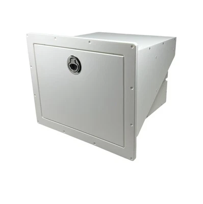 Cajón de almacenamiento marino, cara 14 1/8 pulgadas x 17 3/4 pulgadas, polietileno blanco, NUEVO Foto 1 de 4