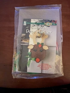 Kit de percha de puerta de plástico Canva Rudolph Navidad punto de cruz #186036 sellado - Imagen 1 de 2