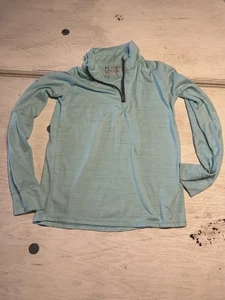 Under Armour Girls Kids Long Sleeve Pullover 1/4 Zip Size YMD LOOSE GREEN - Picture 1 of 4