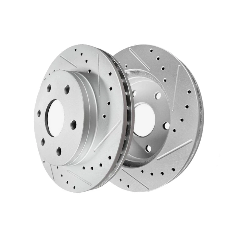 2x Drilled & Slotted Front Disc Brake Rotors For 2002-2006 Cadillac Escalade - Image 1 of 1