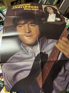 John Lennon Yesterday 1940-1980 2-seitiges Poster Meet The Beatles 32x21" - Bild 1 von 5