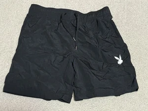 Playboy Men’s Athletic Shorts Small Black 15” Long - Picture 1 of 6