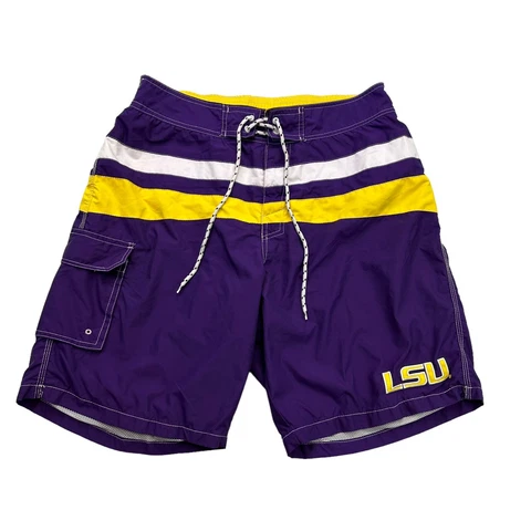 LSU Tigers Swim Trunks Mens Large L Purple Yellow G-III Sports by Carl Banks Cover