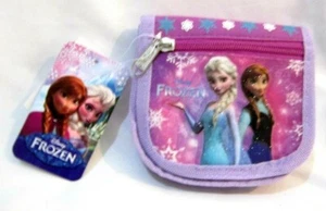 FROZEN PRINCESS ELSA&ANN PURPLE SHOULDER WALLET POUCH PURSE ZIPPER CLOSURE-NEW! - Picture 1 of 4