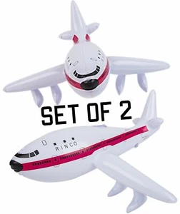 (Juego de 2) Avión Jet Blanco 22" Avión Inflable Juguete Decoración Fiesta - Imagen 1 de 2