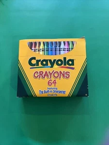 Afilador integrado Crayola Crayons 64 1999 vintage artículo sin usar en caja ver foto - Imagen 1 de 3