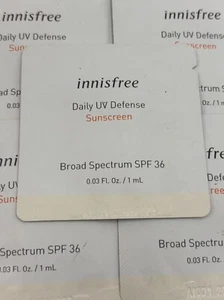 LOT OF 36 INNISFREE DAILY UV DEFENSE SUNSCREEN BROAD SPECTRUM SPF 36 1ML*36=36ML - Picture 1 of 2