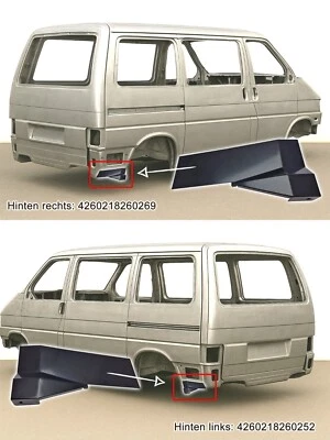 2x VW T4 Reparaturblech Hinten Rechts u. Links Stoßstangenhalter Radlauf D-Säule - Bild 1 von 4