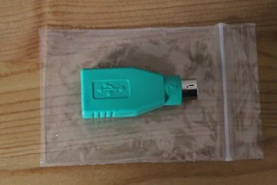 USB A Female To PS/2 Mini-DIN Male Mouse Mice Cable Connector Adapter - Image 1 of 4