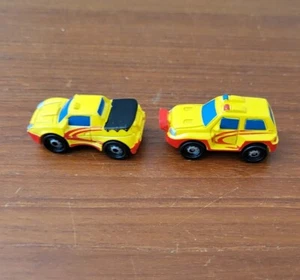 Micro Machines Yellow & Red SUV And Pickup Truck - Picture 1 of 9