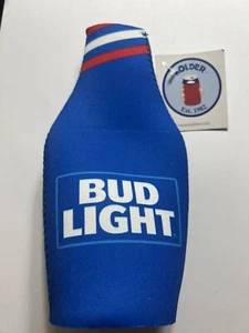 RARE! BUD LIGHT KOLDER BEER BOTTLE ZIPPERED KOOZIE by KOLDER & FAST FREE SHIP - Picture 1 of 2