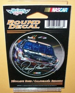 DENNY HAMLIN #11 FEDEX CAR WINCRAFT 3 INCH ROUND DECAL - Picture 1 of 1