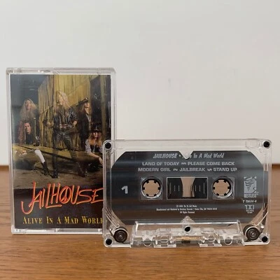 JAILHOUSE Alive In A Mad World Original Cassette Album 1989 HARD ROCK Glam Metal - Image 1 of 4