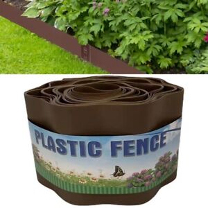 Enhance the Look of Your Garden with Brown Plastic Lawn Edge Border Fence