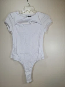 Neu Rue21 Body Kurzarm weiß Einteiler Größe M Damen - Bild 1 von 4