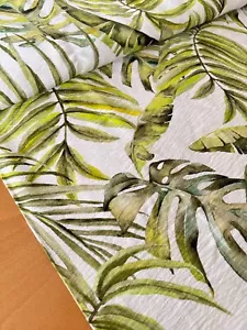 HILCO Stoff Viskose Damen Kleidersstoff Viskosestoff Blätter Monstera Palmen - Bild 1 von 8