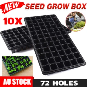 10x 72 Hole Plant Seed Grow Box Insert Propagation Nursery Seedling Starter Tray - Picture 1 of 12