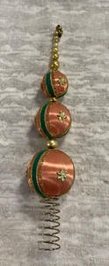 Antique 3 Ball 12" Christmas Tree Topper MCM Ornamental -- 7801 - Picture 1 of 9