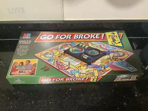 Vintage Go For Broke! 1993 Board Game - MB Games - Family Fun Hardly Played Con. - Picture 1 of 4