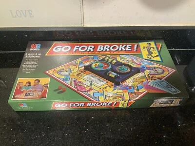 Vintage Go For Broke! 1993 Board Game - MB Games - Family Fun Hardly Played Con. - Image 1 of 4