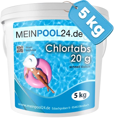 5kg Chlortabs 20g schnell löslich Chlor Tabletten Pool Desinfektion Poolchemie - Bild 1 von 4
