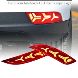 LED Rear Bumper Reflector Fog Brake Turn Indicator Lights For Ford Focus 15-2018 - Picture 1 of 5