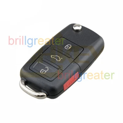 Replacement Key Remote Case Fob Shell for Volkswagen VW 3+PANIC Button Foto 1 de 4