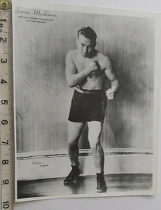 JIMMY MCLARNIN HAND SIGNED DEDICATED PHOTO & COA - OFFERS ACCEPTED - Picture 1 of 2