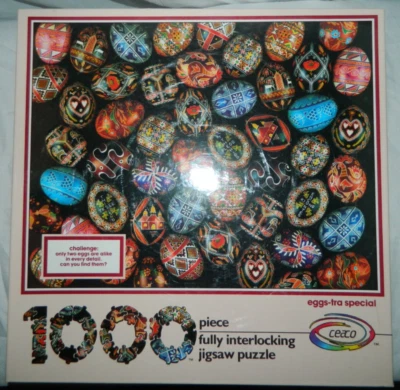 1988 Ceaco Eggs-tra Special 1000 Pc Puzzle no. 3012 Finished Sz 23"x 29" Complet - Image 1 of 4