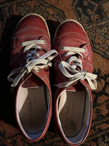 JOSEF SEIBEL RED LEATHER TRAINERS SIZE 39 - Picture 1 of 6