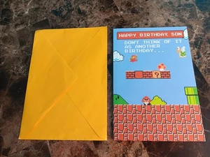 Super Mario Bros Hallmark Happy Birthday Sohn, Pop Out Karte NEU - Bild 1 von 14
