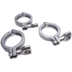 Lot of 3 Tri-Clover Stainless Steel Tri-Clamp Sanitary Fitting, Size 2-1/2in - Picture 1 of 7