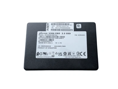 Micron 5300 Pro 480GB 2.5" SATA SSD 6Gb/s | MTFDDAK480TDS - Image 1 of 3