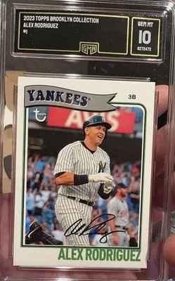 2023 ALEX RODRIGUEZ Topps Brooklyn Collection Card #1 New York Yankees  - Image 1 of 2