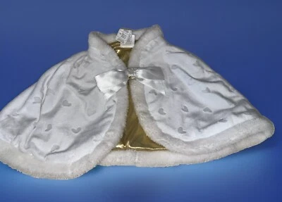 LINDA capa blanca suave de Disney para niños con capucha encogida de hombros para niños pequeños talla 4 usada Foto 1 de 4