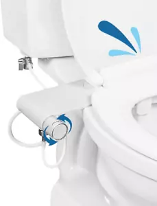 Ultra Thin Bidet Attachment for Toilet with Self Cleaning Dual Nozzles - No Wiri - Picture 1 of 9