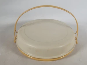 Tarta Tupperware 12" vintage con tapa y mango 1256-5 1238-3 1666-3 HRV GLD - Imagen 1 de 7