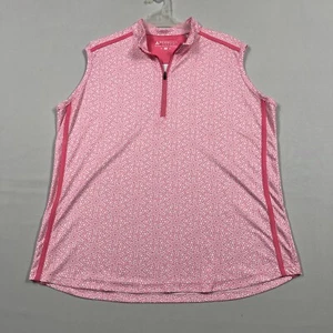 Bermuda Sands Lightweight Pink Sleeveless Golf Polo Shirt Top Women's 2XL XXL - Picture 1 of 11