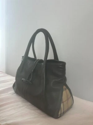 Iconic Vintage Burberry Haymarket Leather Tog - Image 1 of 4