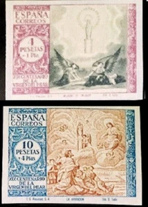Edifil 901/902s MNH España 1940 Virgen del Pilar Zaragoza valor clave facsimil - Imagen 1 de 1