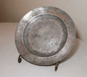 rare antique 18th century John Townsend Reynolds forged pewter dinner plate dish - Picture 1 of 12