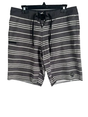  Pantalones Cortos Gris Elastizados Tabla Piscina Rusty Hombres Talla 32 Foto 1 de 4