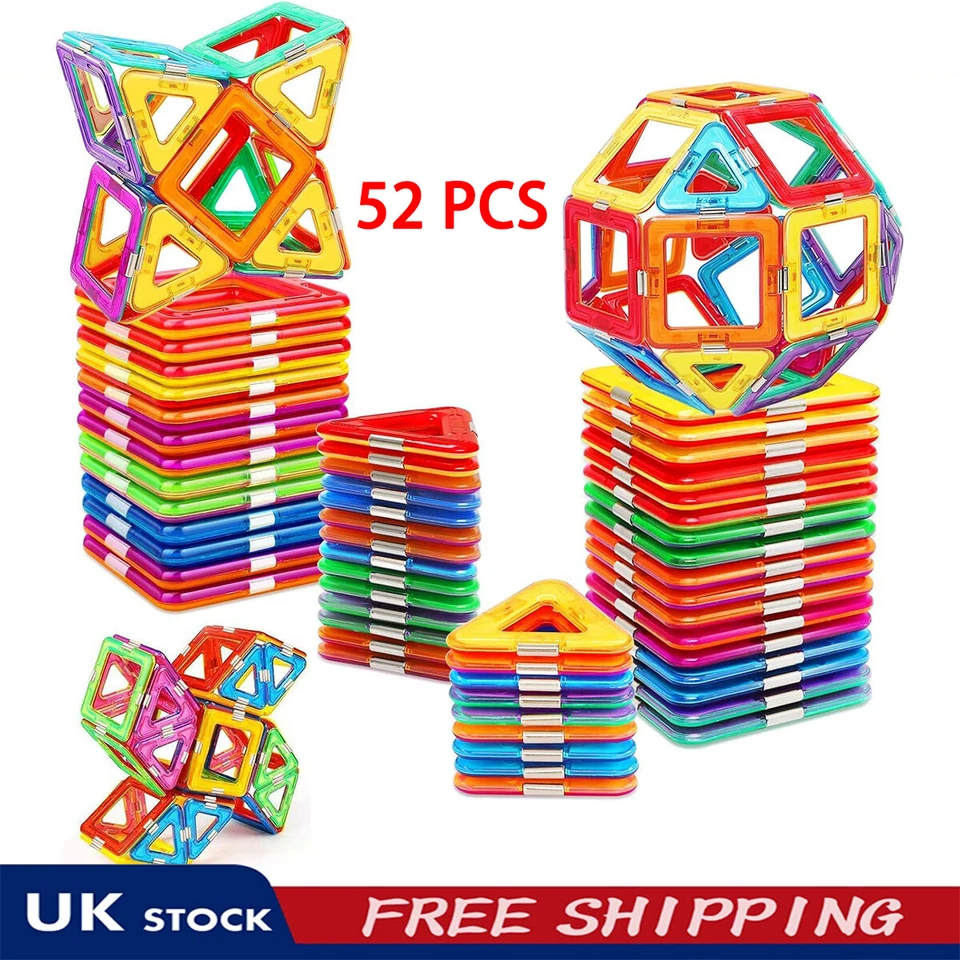 Best Gift 52pcs Magnetic Building Blocks Set - STEM Educational Toys for Kids - Image 1 of 4